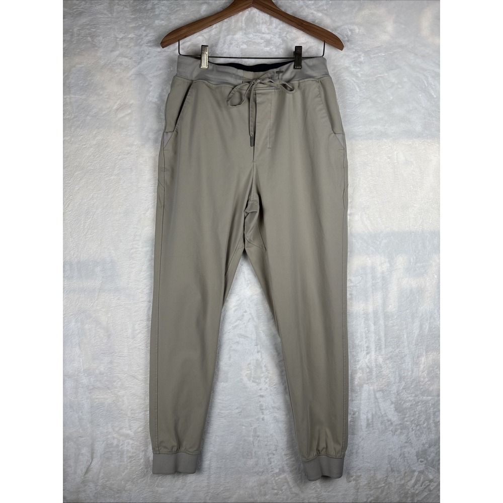 Birddogs Mens XL Boom For Your Boomstick Joggers Pants Beige Stretch Performance